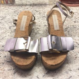Silver straps Stella McCartney wedges